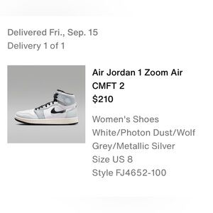 2023 Wmns Air Jordan 1 High Zoom Comfort 2 'Chrome Swoosh'